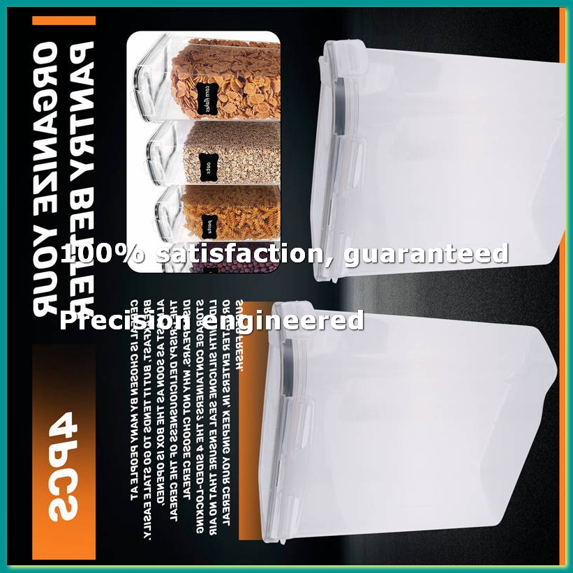 Food Storage Containers - 4Pcs Cereal Storage Container Set, PP