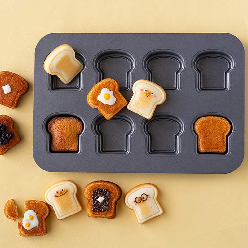 Kitchen Gadgets Wholesale - 8 Cavity Toast Bread Pattern Carbon