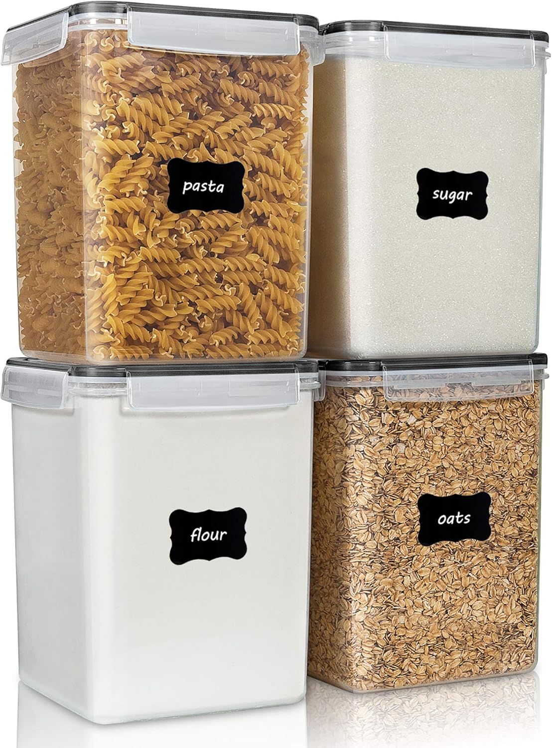 Food Storage Containers - 4 PCS Large Food Storage Containers