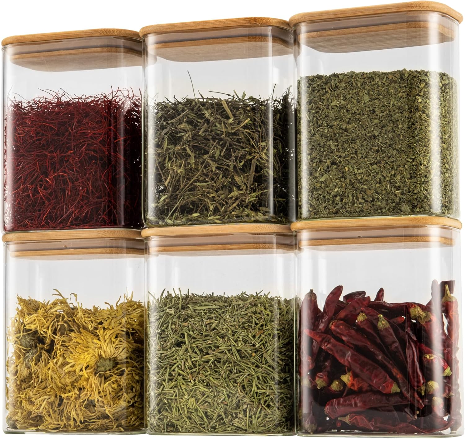 Food Storage Containers - 37oz Rectangle Airtight Glass Storage Containers