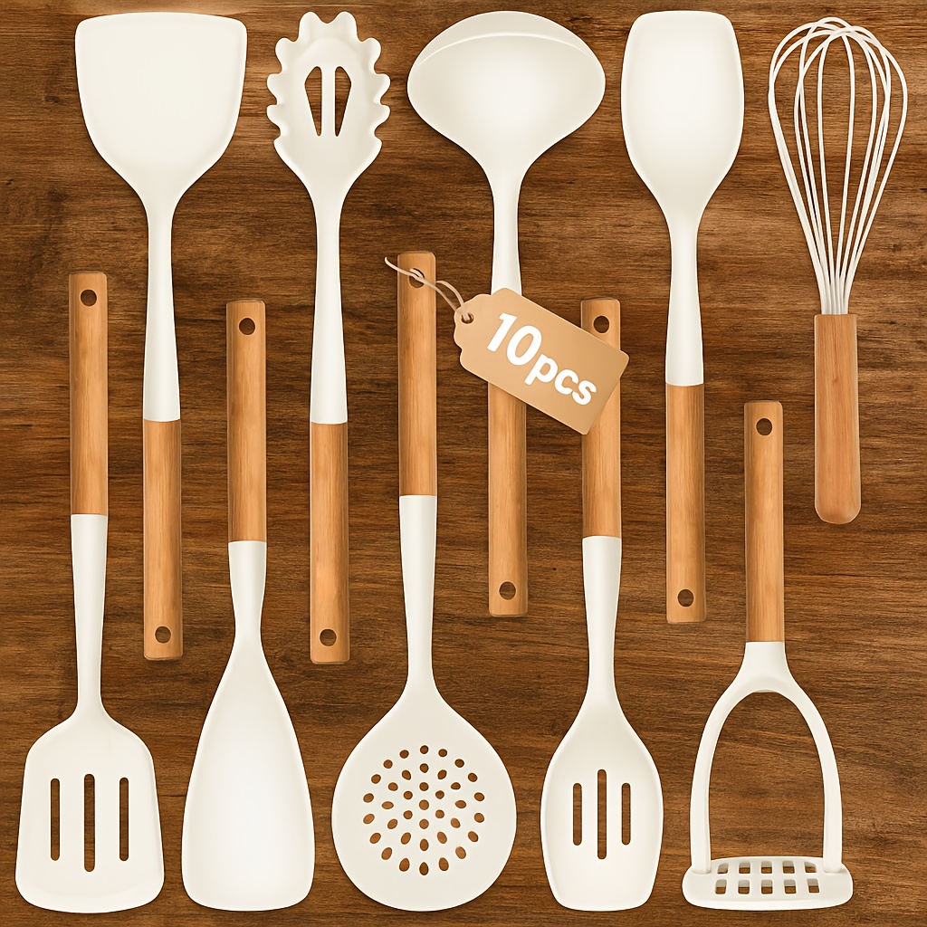 Kitchen Gadgets In China - 10Pcs Silicone Cooking Utensils Set ,