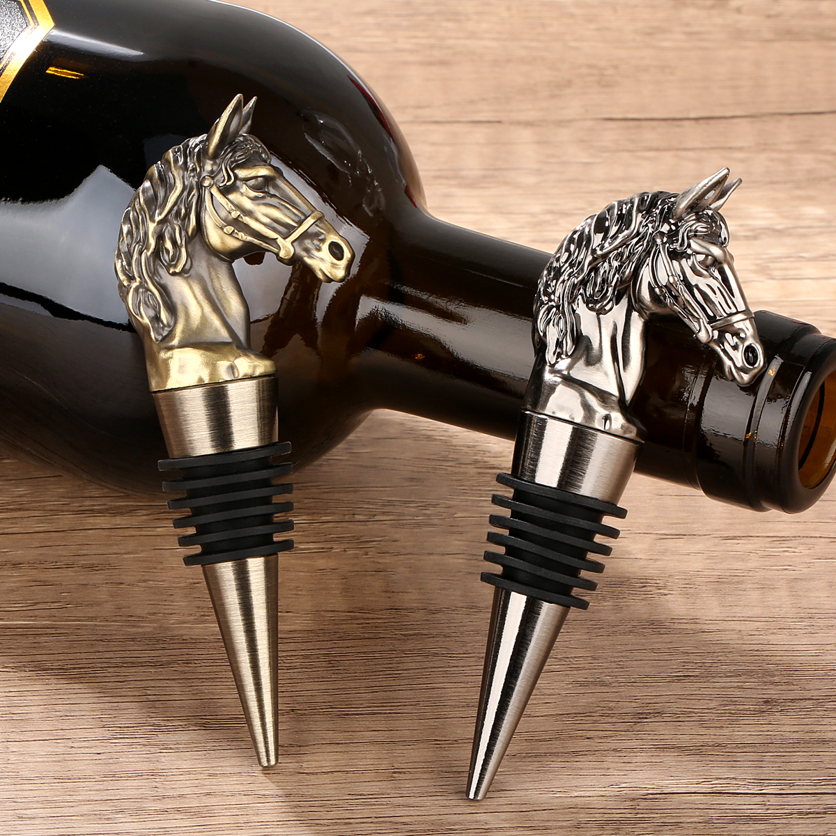 Kitchen Gadgets Gift - Exquisite Metal Horse Head Decor Wine