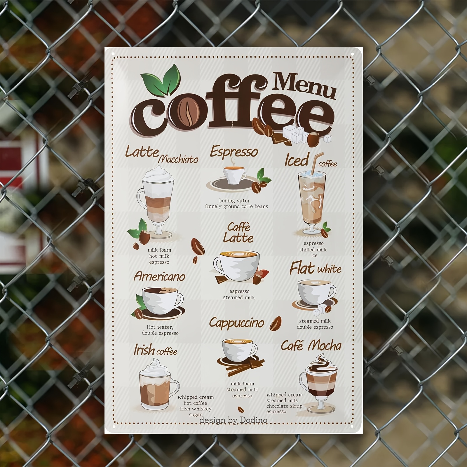 Kitchen Gadgets Wholesale - Art Decor Style Coffee Menu Tin