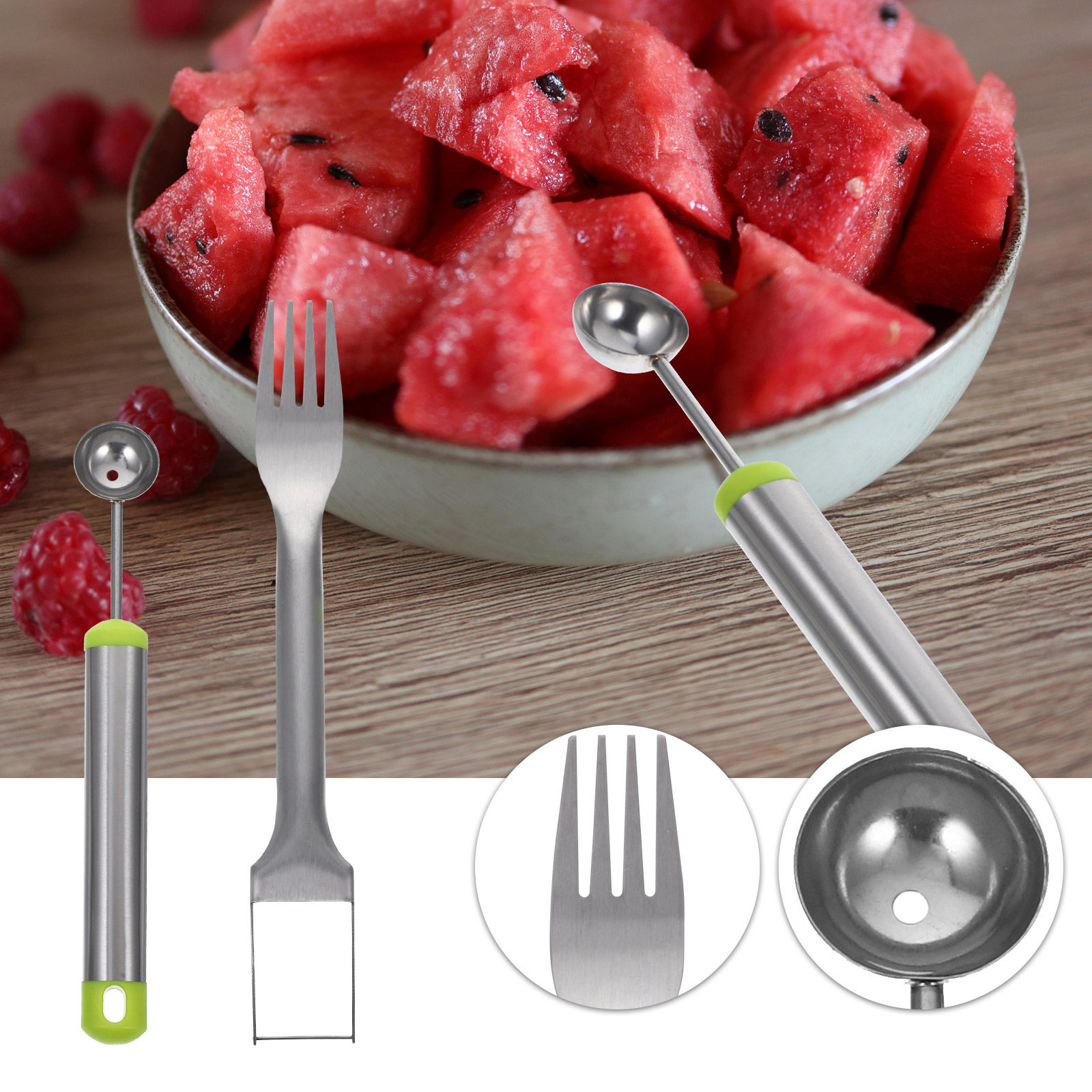 Kitchen Gadgets Kitchen - 1 Set Of Metal Watermelon Slicer