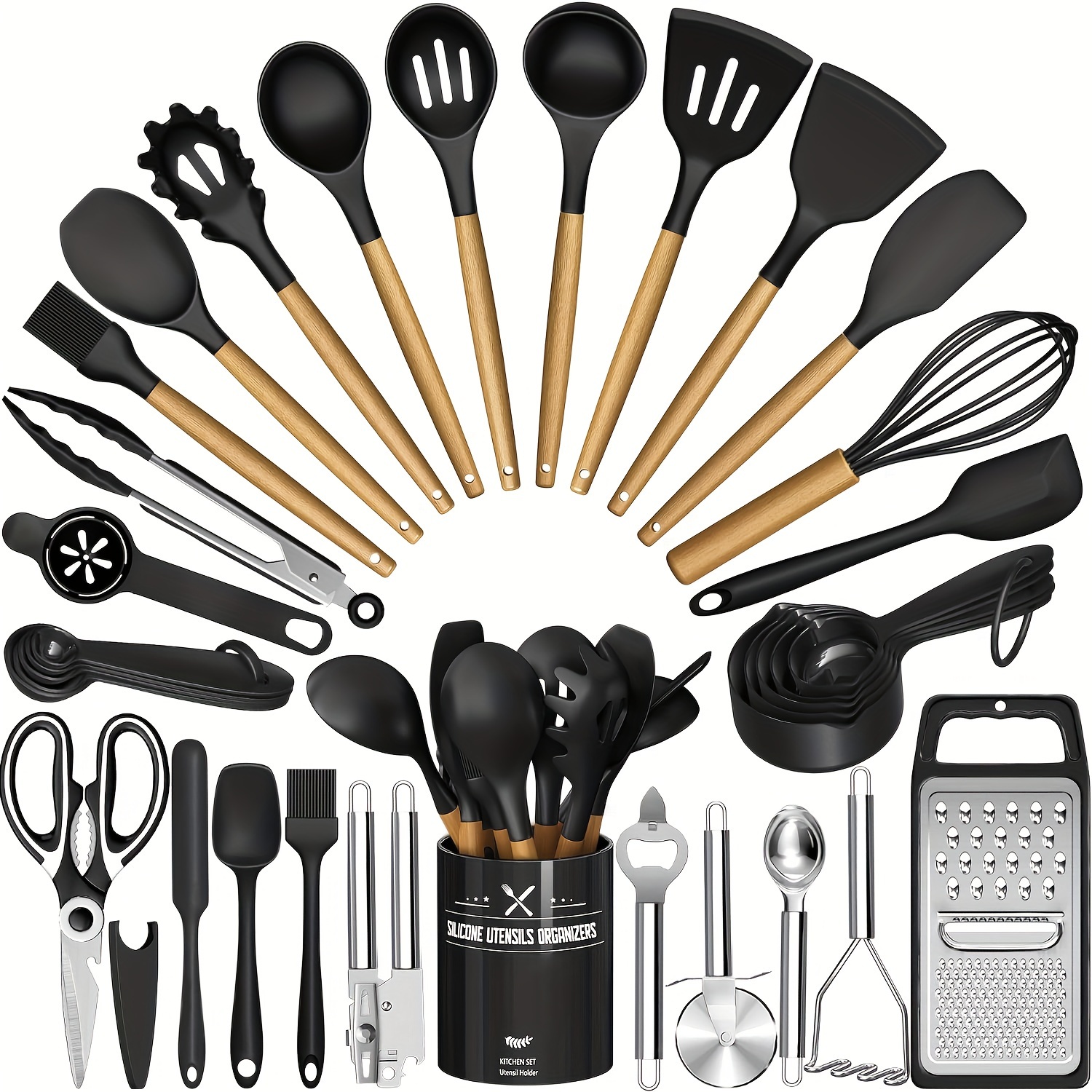 Kitchen Gadgets In China - usKitchen Utensils Set- 34pcs Silicone Cooking