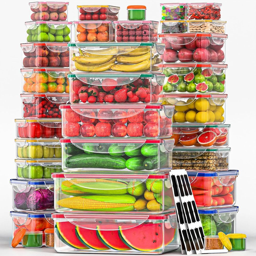 Food Storage Containers - 70 Pcs Large Food Storage Containers