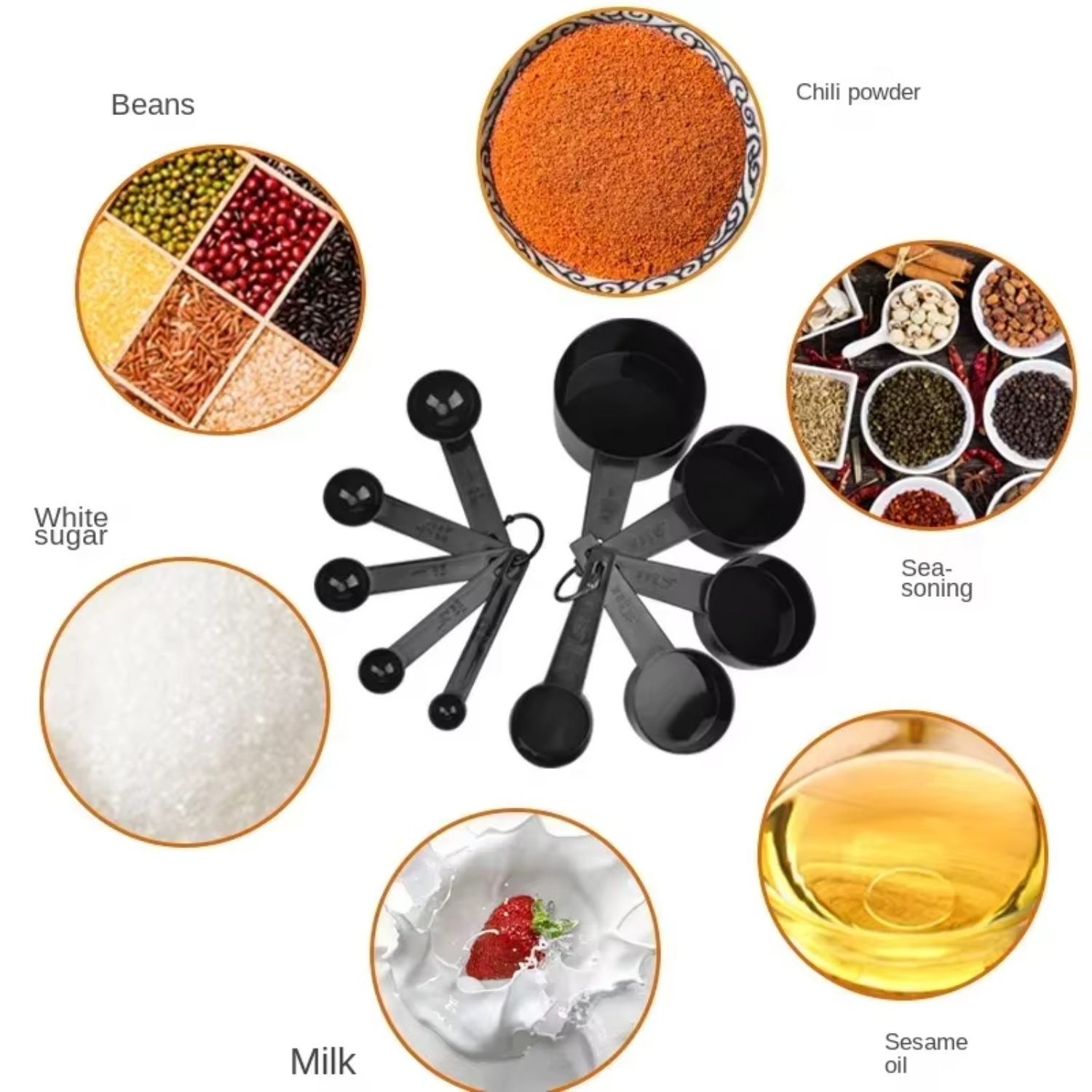 10pcs/set Measuring Spoons Cup - مراجعة Kitchen Gadgets In China وسعره