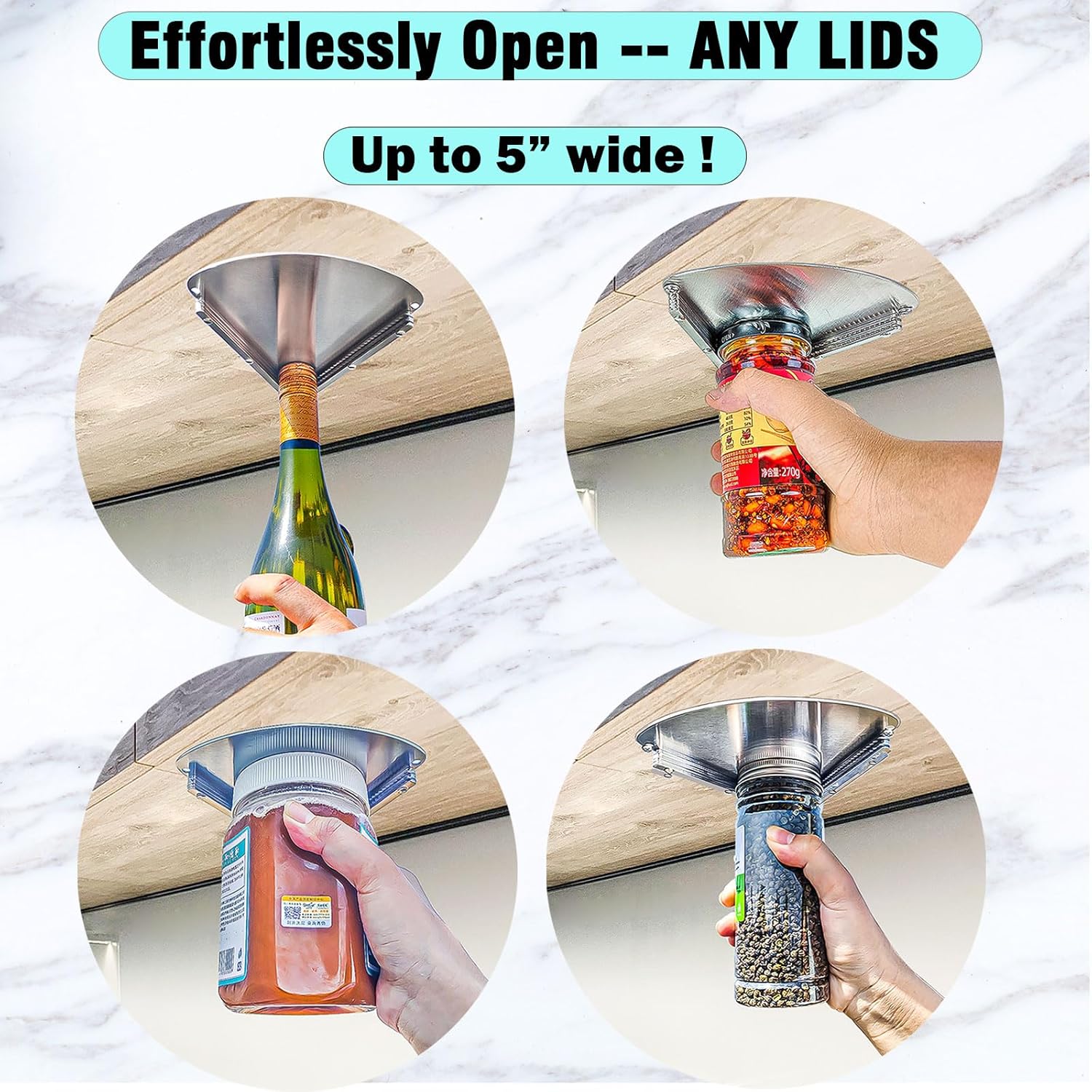 Stainless Steel Jar Opener for - مراجعة Kitchen Gadgets Kitchen وسعره