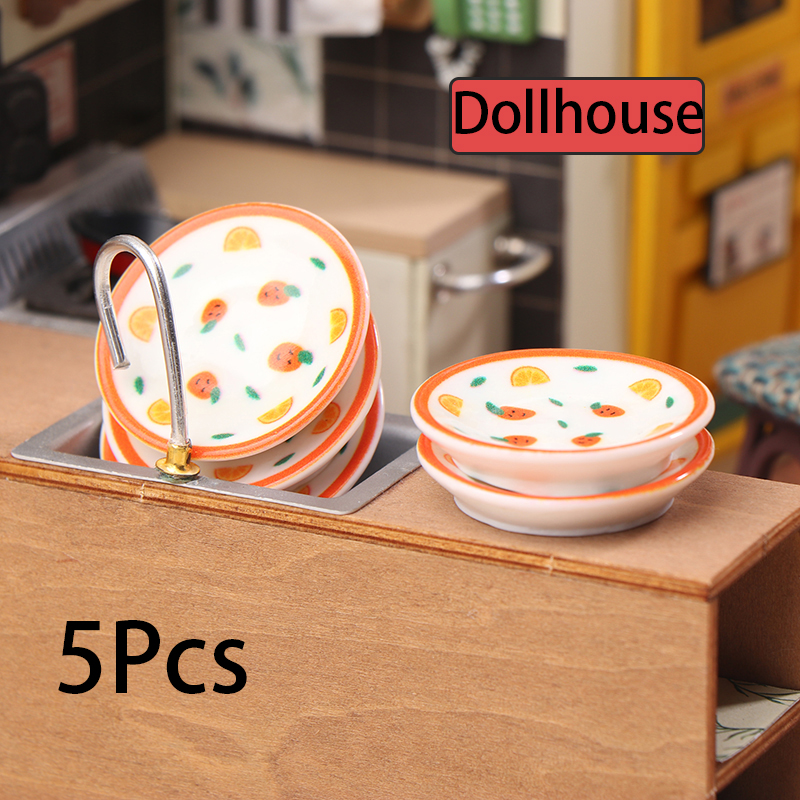 5Pcs 1/12 Dollhouse Mini Plate - مراجعة Kitchen Gadgets Wholesale وسعره