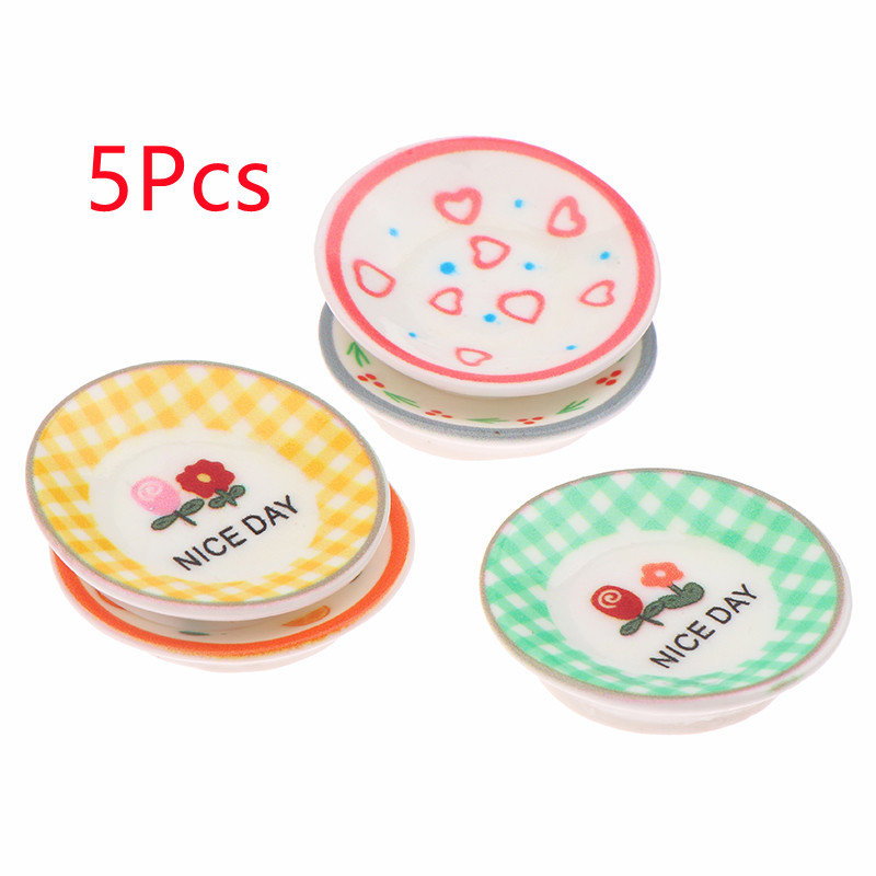 5Pcs 1/12 Dollhouse Mini Plate - مراجعة Kitchen Gadgets Wholesale وسعره