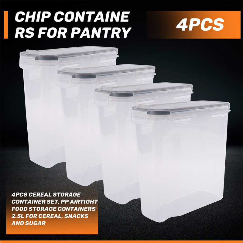 4Pcs Cereal Storage Container  - مراجعة Food Storage Containers وسعره