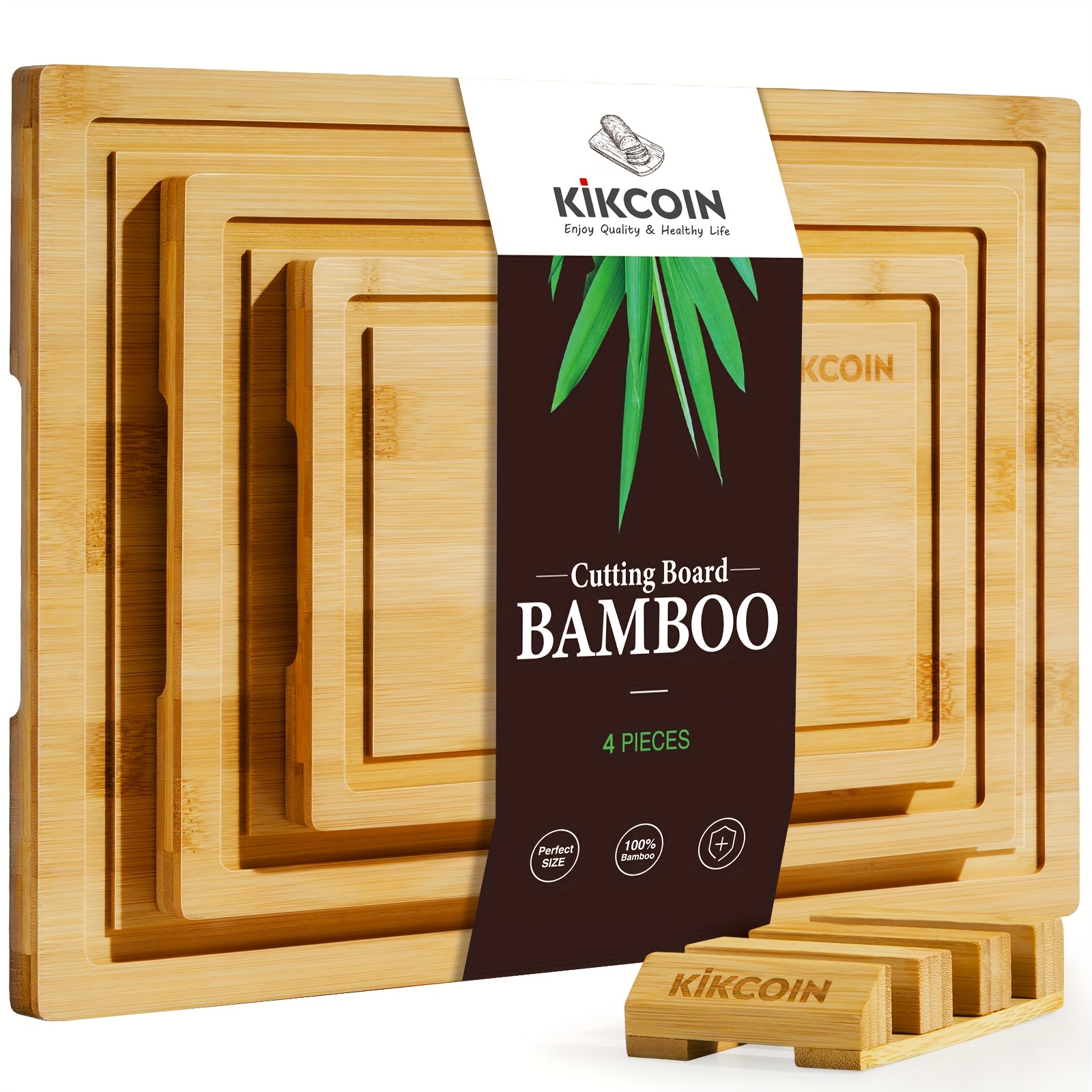 4pcs Oversized Bamboo Cutting  - مراجعة Kitchen Gadgets In China وسعره