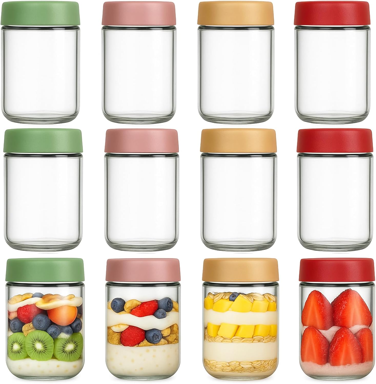 12 Pack Overnight Oats Contain - مراجعة Food Storage Containers وسعره