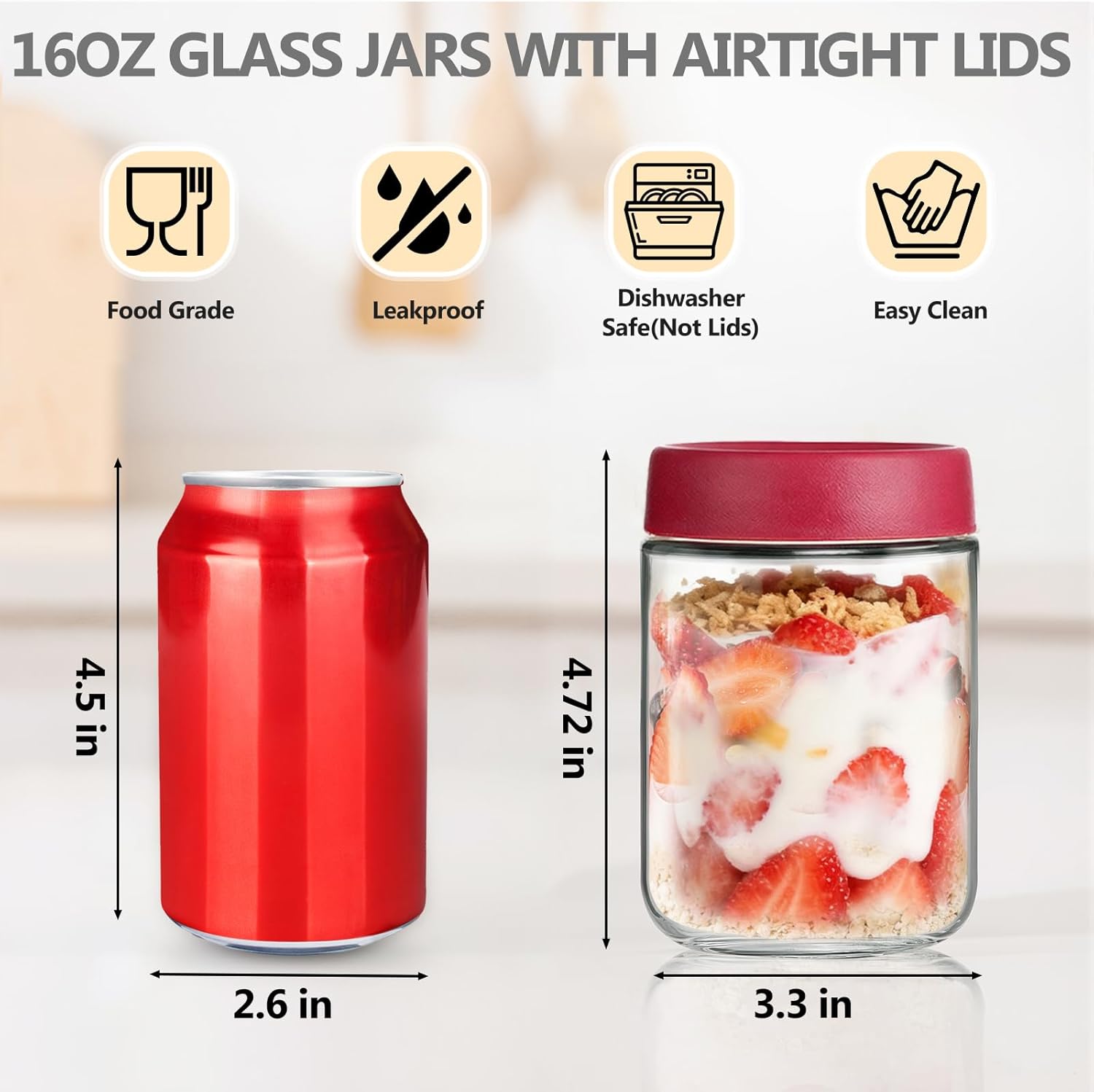 12 Pack Overnight Oats Contain - مراجعة Food Storage Containers وسعره