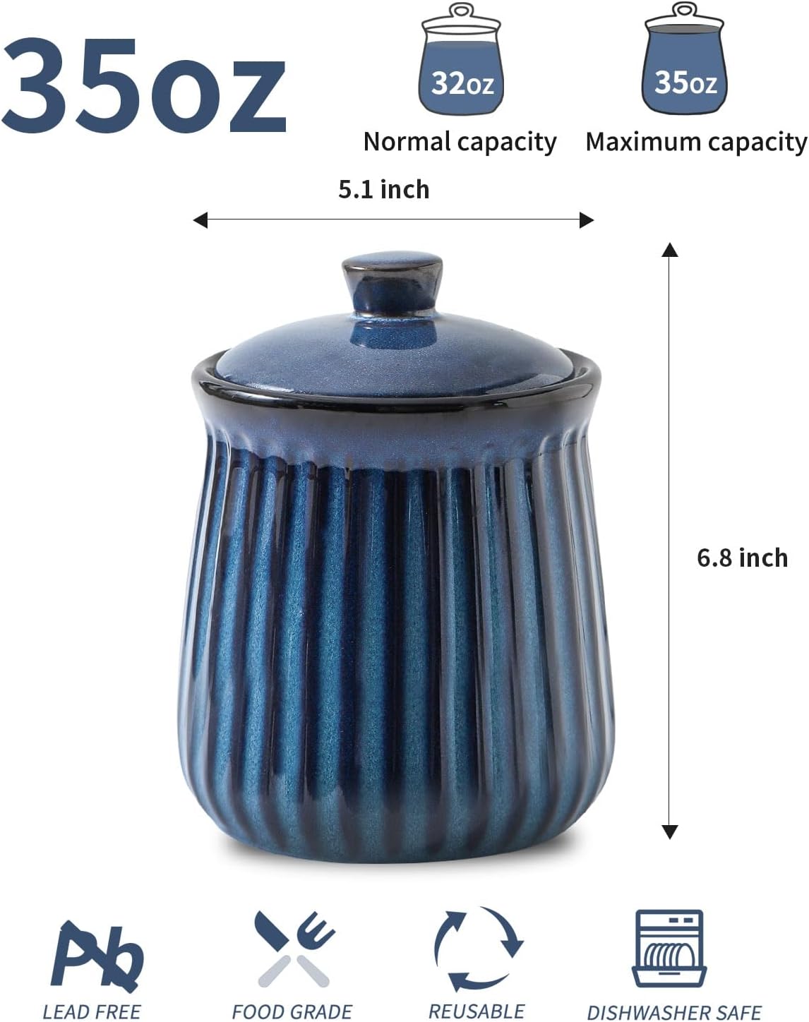 Ceramic Storage Containers, 35 - مراجعة Food Storage Containers وسعره