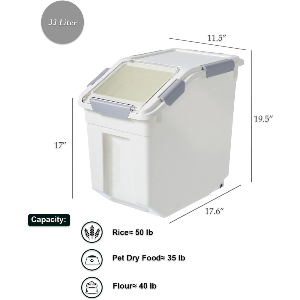 33 Liter / 50 lbs Rice Storage - مراجعة Food Storage Containers وسعره