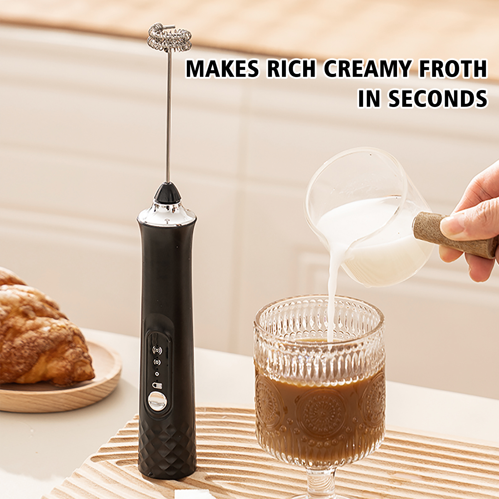 Powerful Electric Milk Frother - مراجعة Kitchen Gadgets Gift وسعره