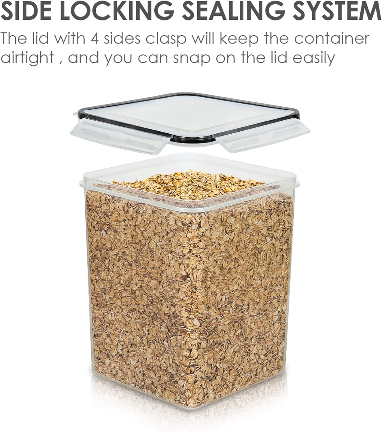 4 PCS Large Food Storage Conta - مراجعة Food Storage Containers وسعره