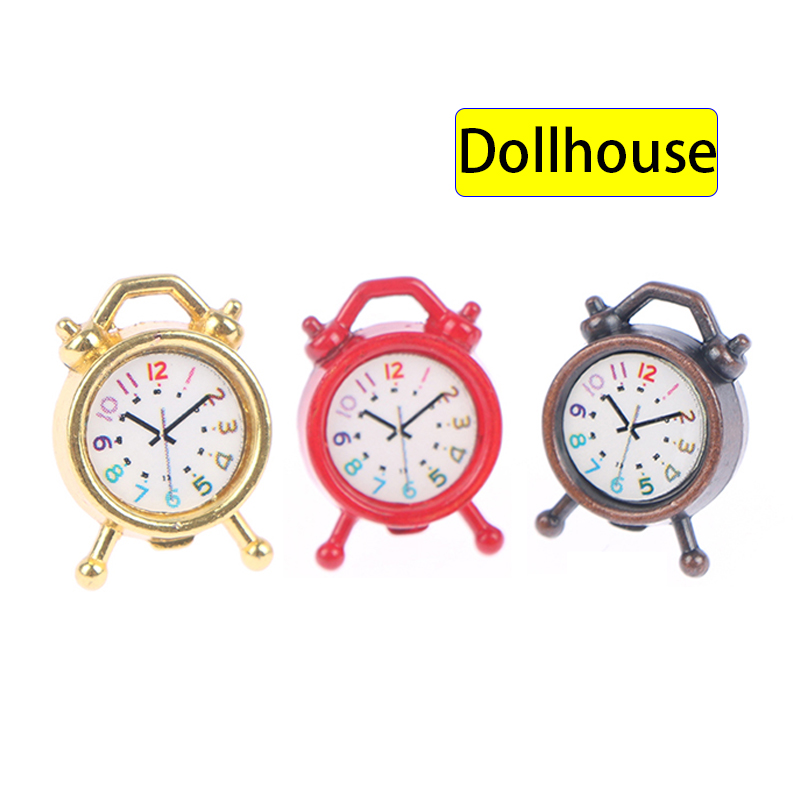 1PC 1:12 Scale Alarm Clock Dol - مراجعة Kitchen Gadgets Wholesale وسعره