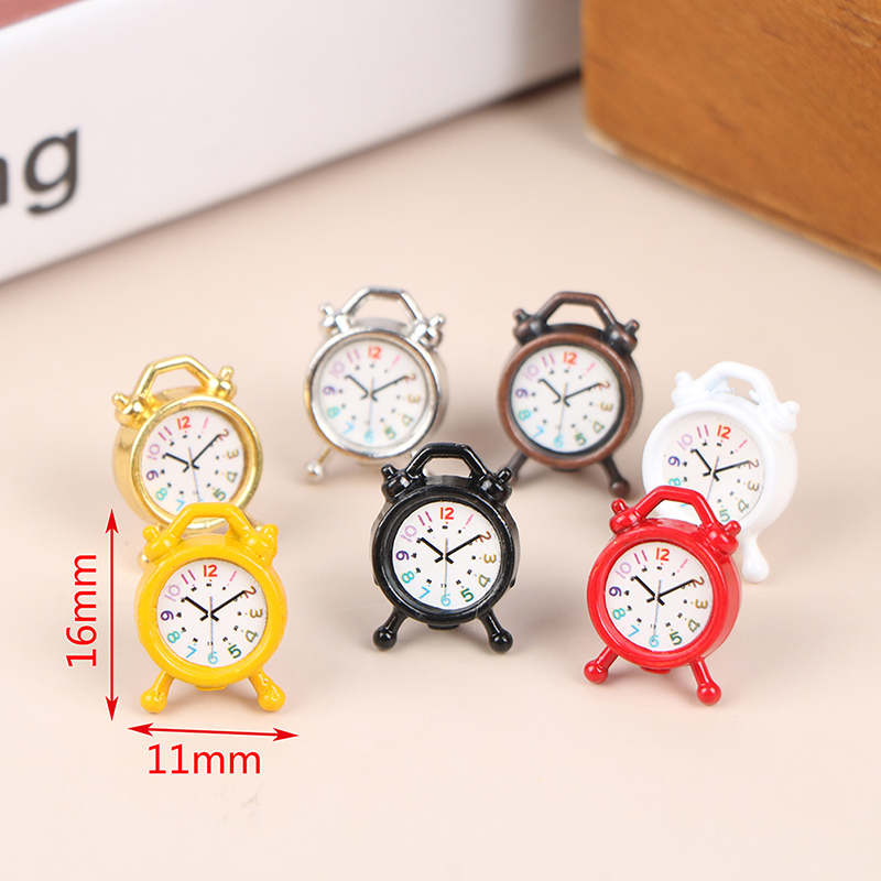 1PC 1:12 Scale Alarm Clock Dol - مراجعة Kitchen Gadgets Wholesale وسعره