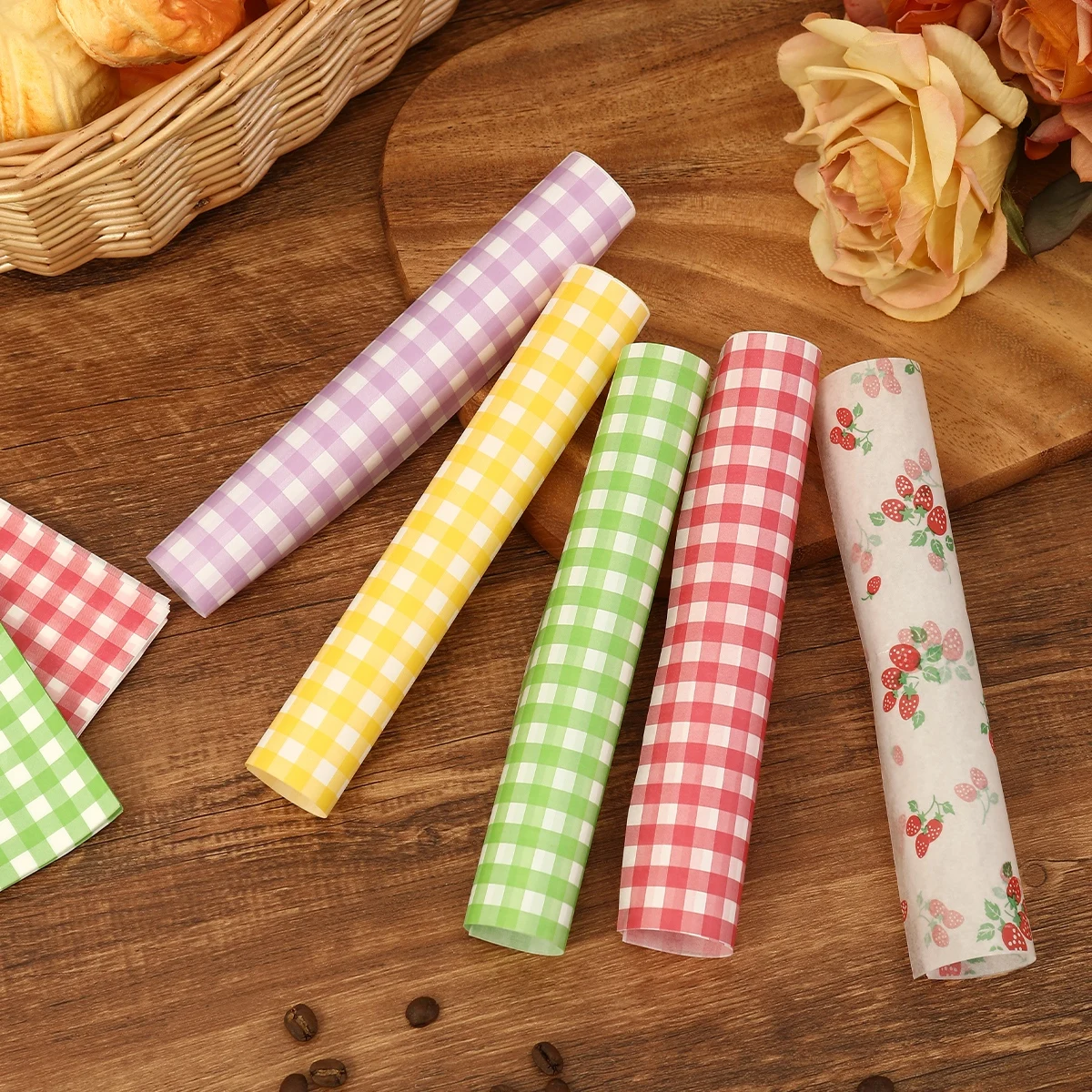 50Pcs Oilproof Wrapping Paper  - مراجعة Kitchen Gadgets Gift وسعره