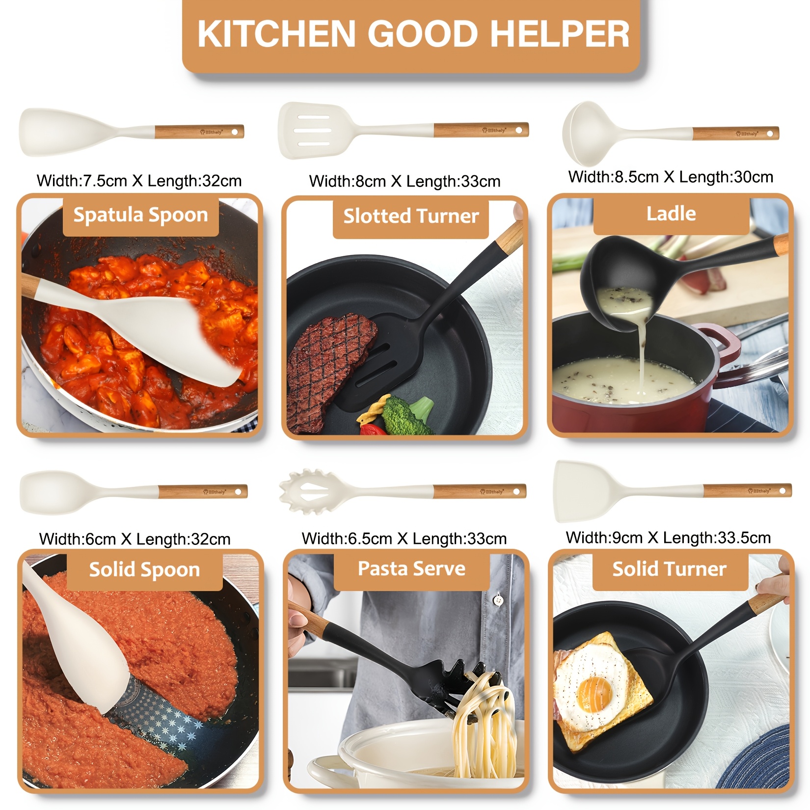 10Pcs Silicone Cooking Utensil - مراجعة Kitchen Gadgets In China وسعره