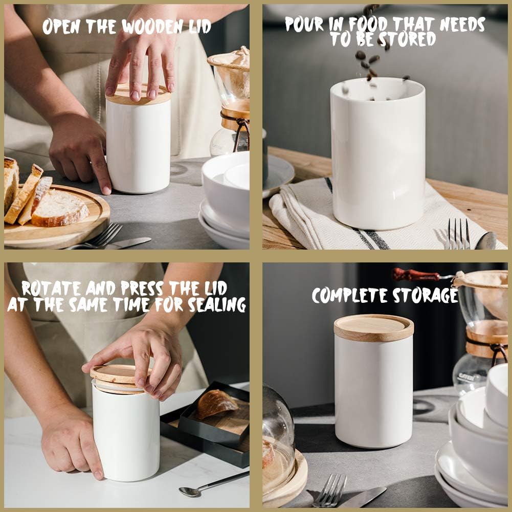 Kitchen Canisters Ceramic Food - مراجعة Food Storage Containers وسعره