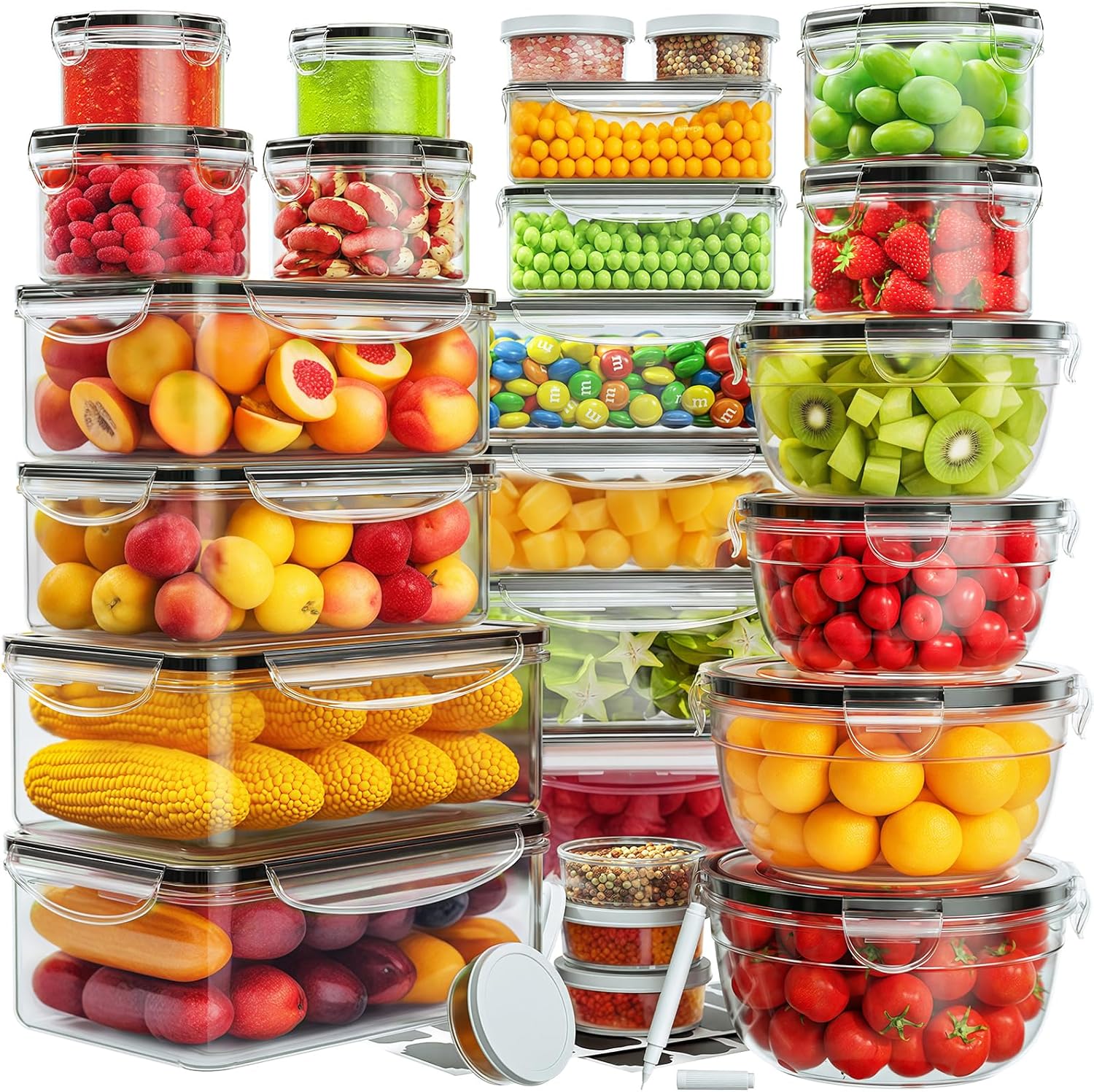 52 PCS Food Storage Containers - مراجعة Food Storage Containers وسعره