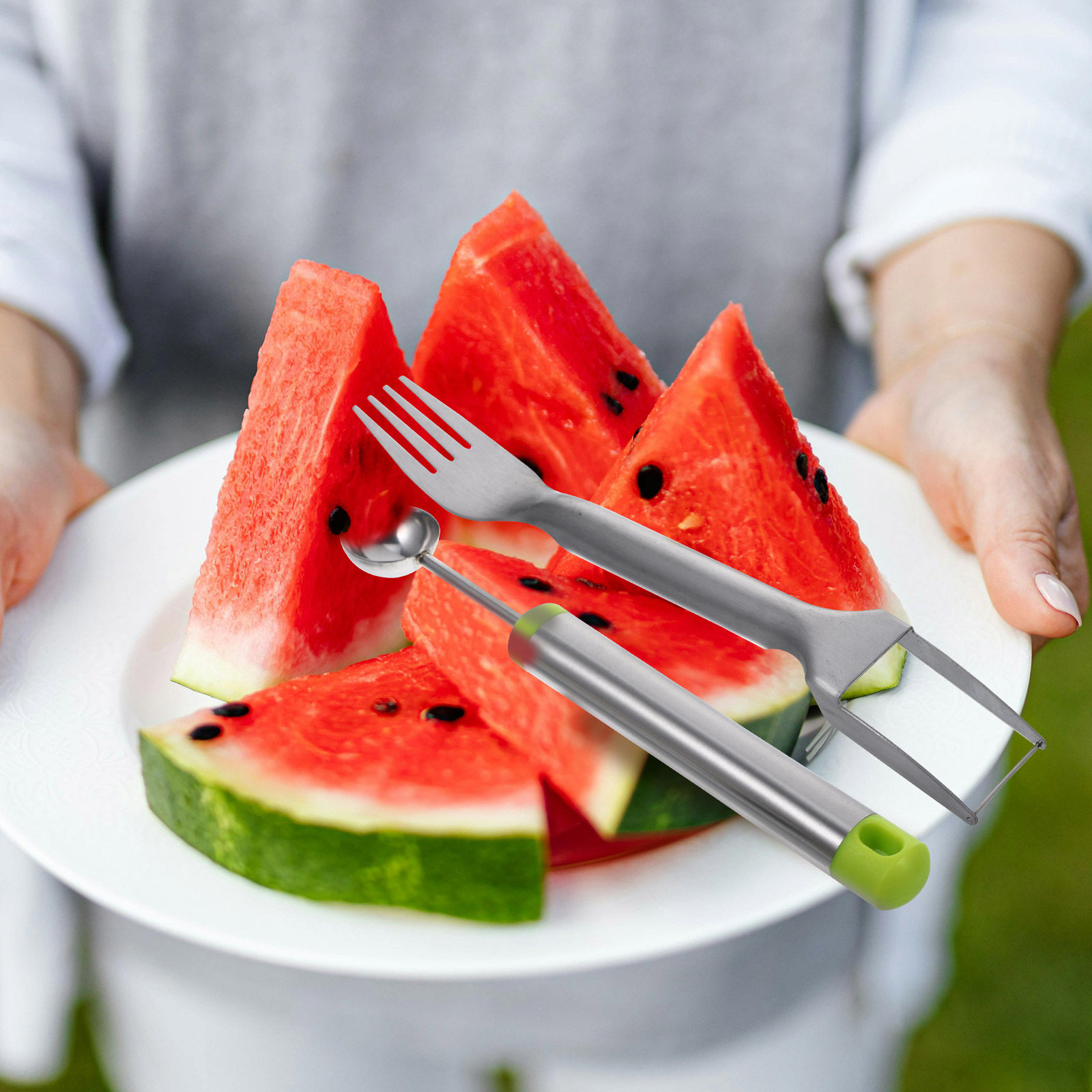 1 Set Of Metal Watermelon Slic - مراجعة Kitchen Gadgets Kitchen وسعره