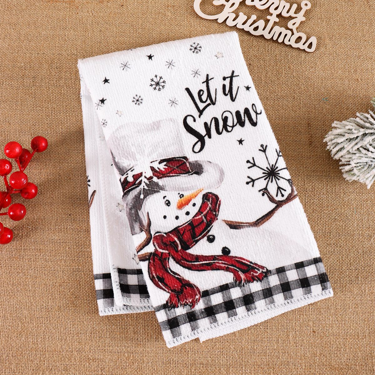 2pcs Christmas Kitchen Towels  - مراجعة Kitchen Gadgets Gift وسعره