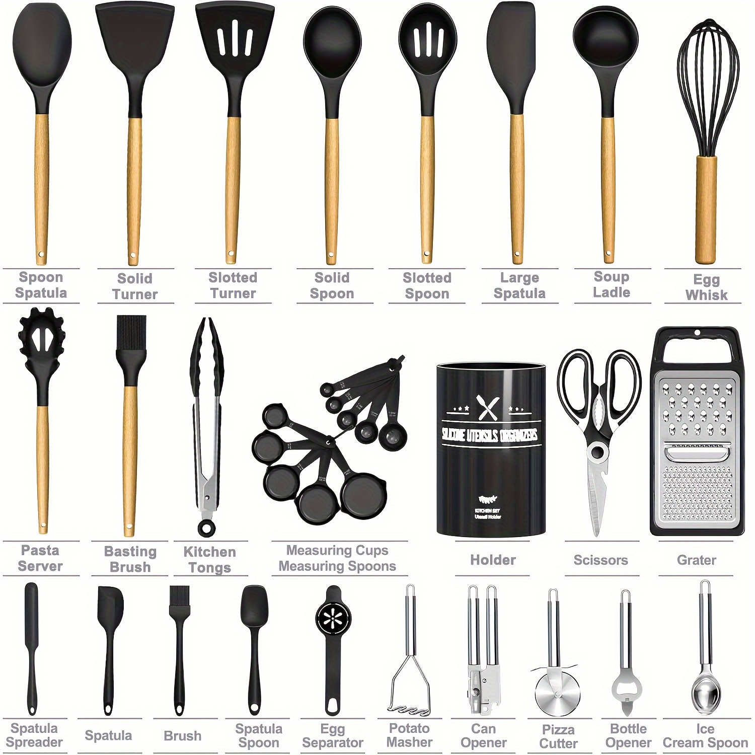 usKitchen Utensils Set- 34pcs  - مراجعة Kitchen Gadgets In China وسعره