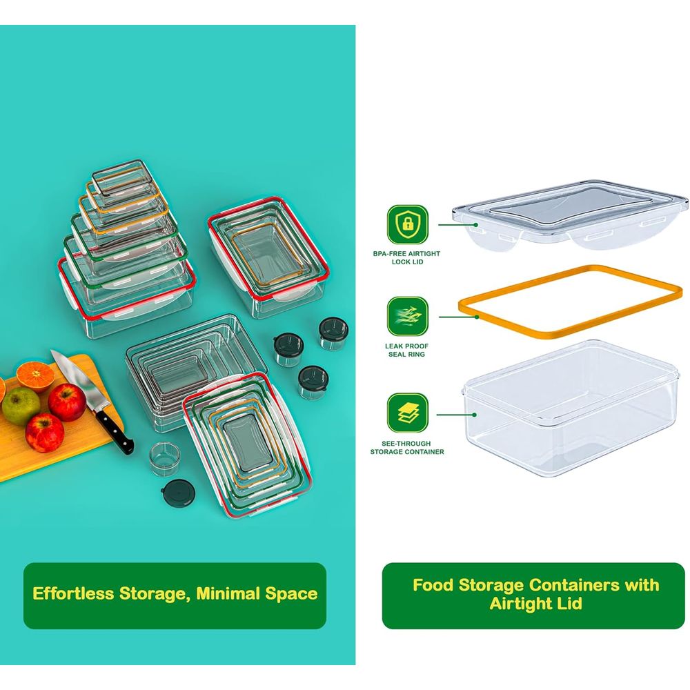 70 Pcs Large Food Storage Cont - مراجعة Food Storage Containers وسعره