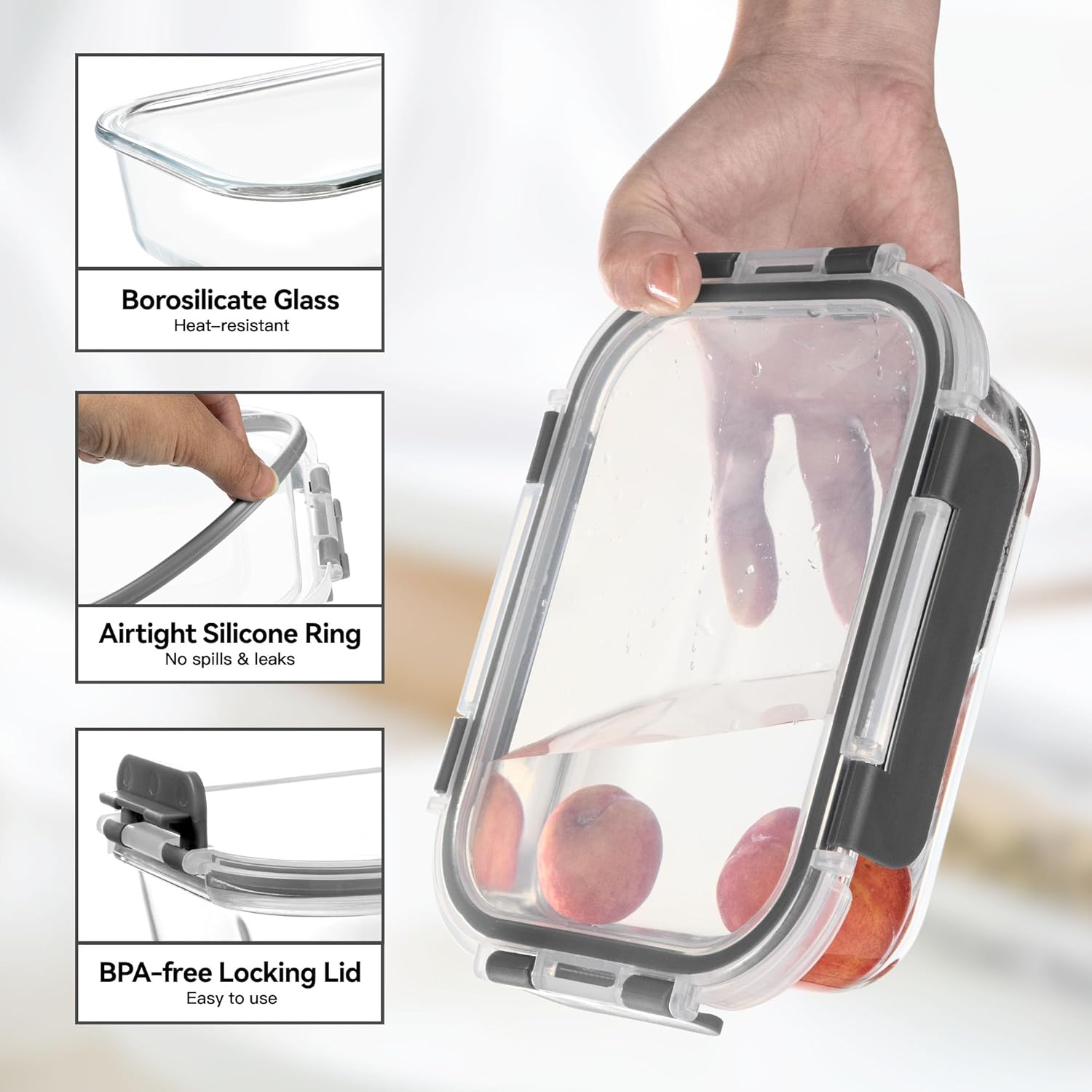 Glass Food Storage Containers, - مراجعة Food Storage Containers وسعره
